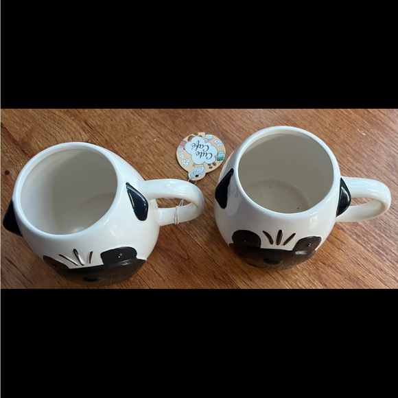 Black and White pug dog mugs one set of two - Picture 7 of 10